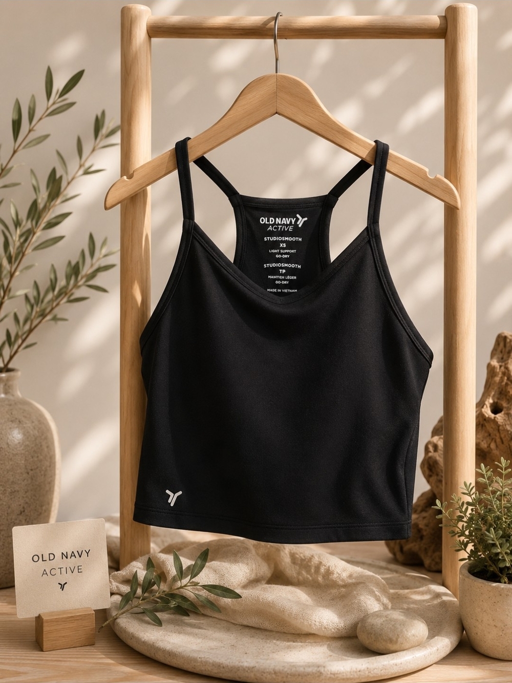 Old Navy Active Black Studio Smooth Tank Top